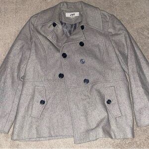 Anne Klein Sport Gray Peacoat for Men